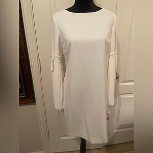 ANTONIO MELANI Cream Long Sleeve Dress